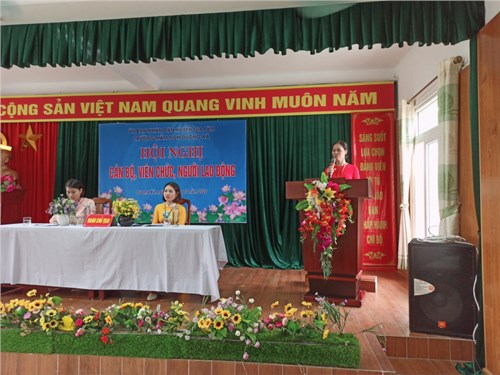 Trường mầm non Dương Xá tổ chức thành công hội nghị CBVC, NLĐ năm học 2022 - 2023

