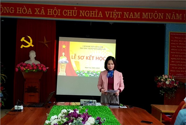 Trường Mầm non Kim Lan tổ chức Hội nghị Sơ kết học kỳ I năm học 2021-2022