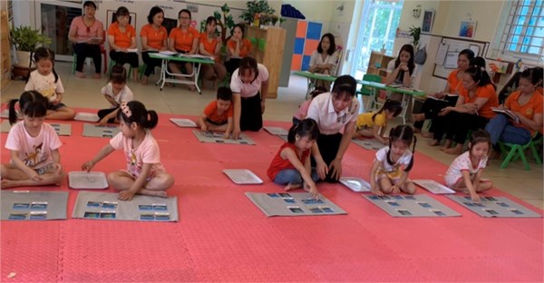 Tiết kiến tập chuyên đề cấp trường: Ứng dụng phương pháp giáo dục tiên tiến Montessori vào giảng dạy tại lớp MGN B4
