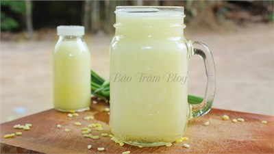 12. Cách làm Sữa đậu xanh hạt sen