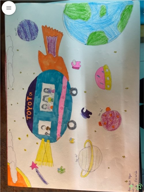 Một số bài vẽ của học sinh tham gia cuộc thi  chiếc ô tô mơ ước  