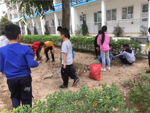 Chiều ngày 28/1/2021 học sinh lớp 4A1 tích cực tham gia hoạt động vệ sinh vườn trường