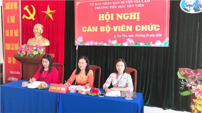 Hội nghị cán bộ - viên chức năm học 2020 -2021 trường tiểu học Yên Viên